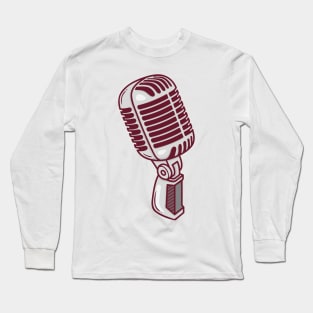 Cool Retro Microphone Long Sleeve T-Shirt